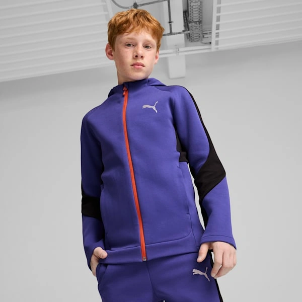 PUMA EVOSTRIPE: Felpa con cappuccio per ragazzi, stile e comfort senza pari, un'esplosione di energia!